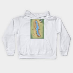 Lake Malawi map Kids Hoodie